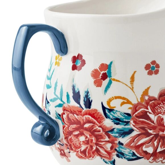 Pioneer Woman Keepsake Floral Ceramic Measuring Pitcher 4-Qt Vintage Vibes Gift - Picture 4 of 5
